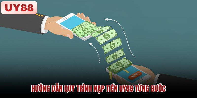 Hình minh họa các bước tạo và xác nhận lệnh nạp tiền UY88