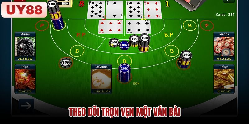 Quy tắc chia và rút lá thứ ba trong Baccarat Punto Banco Minh họa trình tự tính điểm và chia lá bổ sung cho Player Banker