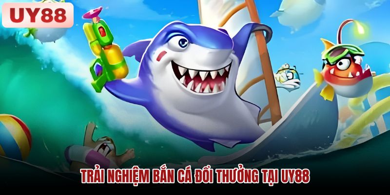 Giao diện bắn cá đổi thưởng tại UY88 Hình minh họa giao diện trò chơi bắn cá với mục tiêu và súng bắn