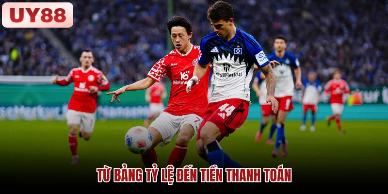 Đọc bảng tỷ lệ kèo đồng banh và tính tiền Minh họa bảng tỷ lệ kèo đồng banh và cách tính khoản hoàn tiền hoặc trả thưởng